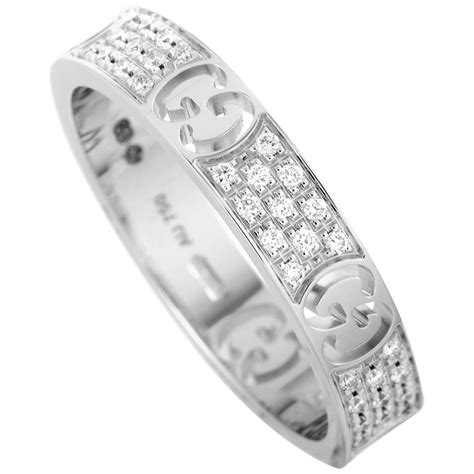 gucci icon white gold thin ring|gucci icon thin band.